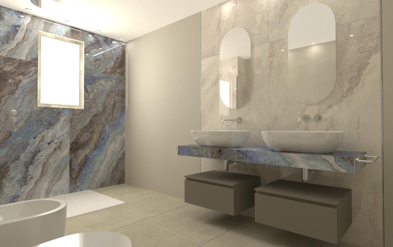 Equilibrio contemporaneo bagno progetto ceramica arredo bagno alimarhome ispica ragusa 3